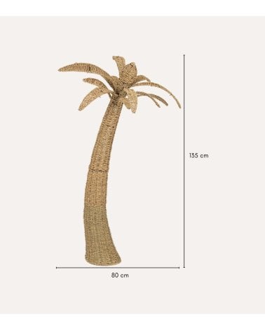 Palmera Decorativa Shiney de Fibra Natural y Metal