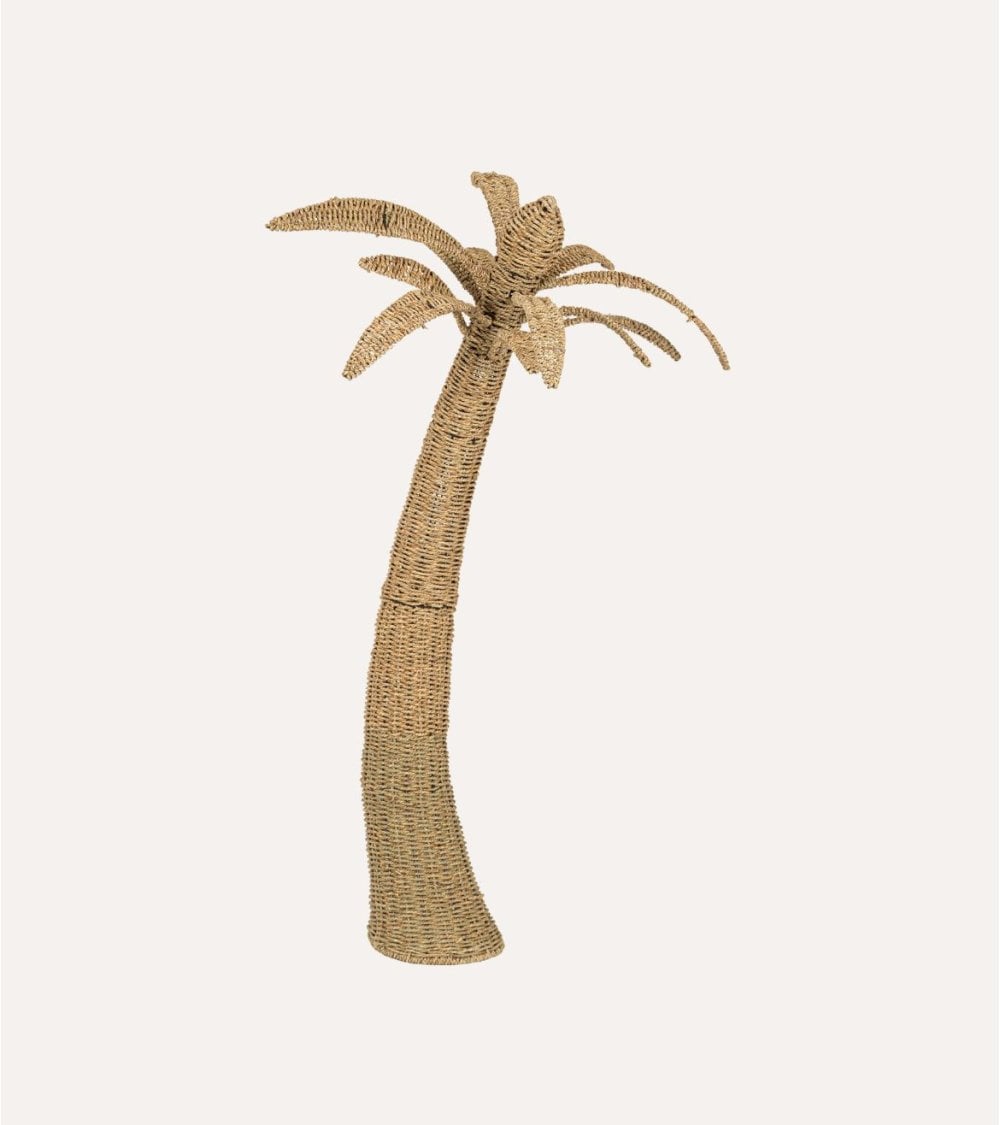 Palmera Decorativa Shiney de Fibra Natural y Metal