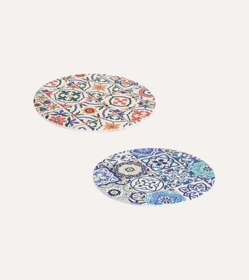 Salvamanteles Soraia Azulejos de Cerámica y Base de Corcho