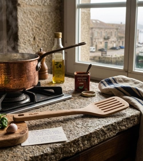Espatula con Hueco para Colgador de Madera de Haya