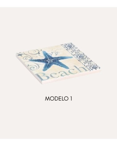 Posavasos Eliana Cuadrado de Cerámica y Base de Corcho