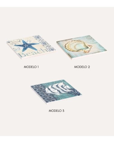 Posavasos Eliana Cuadrado de Cerámica y Base de Corcho