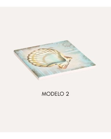 Posavasos Eliana Cuadrado de Cerámica y Base de Corcho