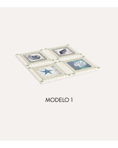 Salvamanteles Eliana Cuadrado de Cerámica y Base de Corcho