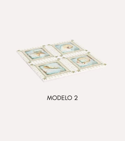 Salvamanteles Eliana Cuadrado de Cerámica y Base de Corcho