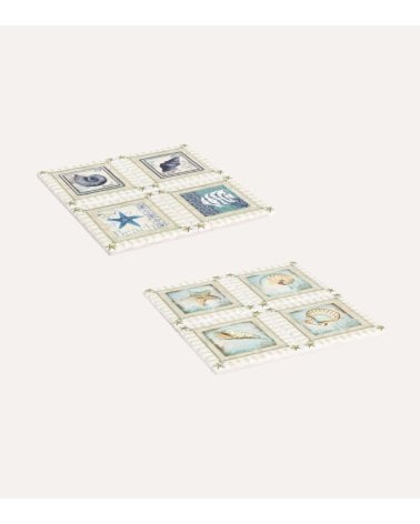 Salvamanteles Eliana Cuadrado de Cerámica y Base de Corcho