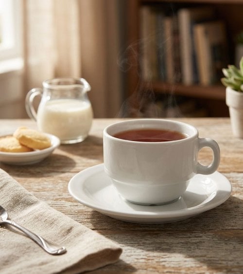 Set 6 Tazas y Platos Castilla de Porcelana