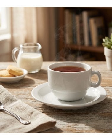 Set 6 Tazas y Platos Castilla de Porcelana