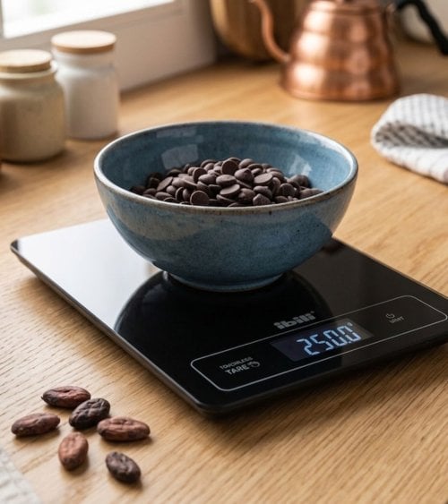 Bascula Digital para Cocina Tactil de Vidrio