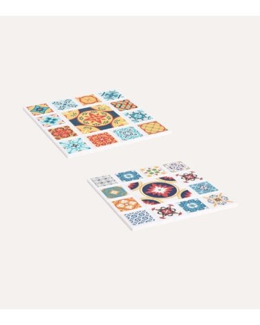 Salvamanteles Andreia Cuadrado de Cerámica y Base de Corcho