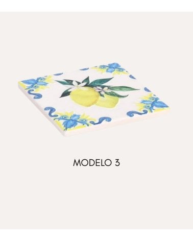 Posavasos Andreia Cuadrado de Cerámica y Base de Corcho