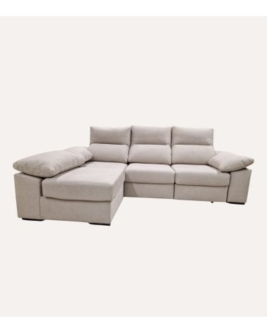 Sofá Chaise Longue Tavira con Puff Individual