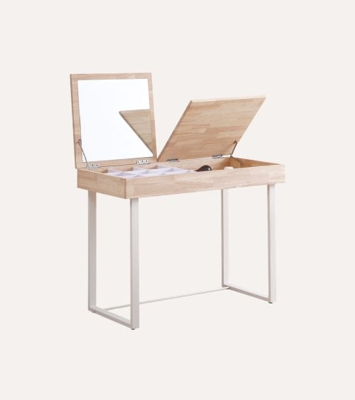 Escritorio Tocador Pretty con Espejo y Compartimentos