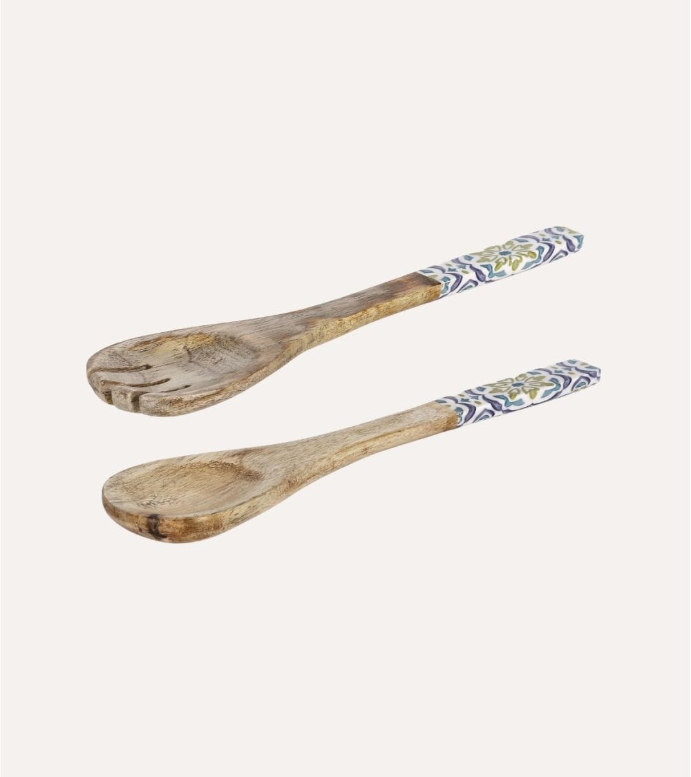 Set de 2 Cubiertos de Ensaladera de Madera de Mango