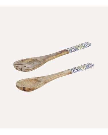 Set de 2 Cubiertos de Ensaladera de Madera de Mango