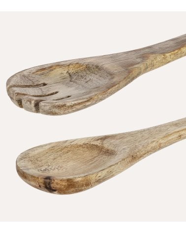 Set de 2 Cubiertos de Ensaladera de Madera de Mango
