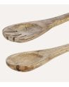 Set de 2 Cubiertos de Ensaladera de Madera de Mango