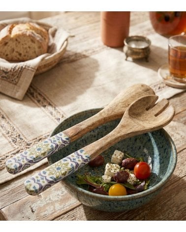 Set de 2 Cubiertos de Ensaladera de Madera de Mango