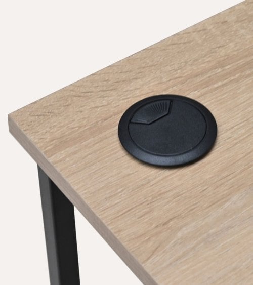 Escritorio Deck con Patas de Madera y Metal