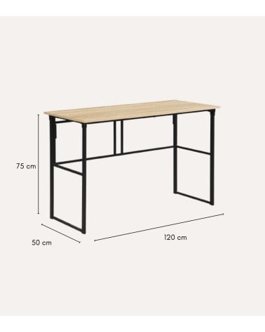 Mesa Escritorio Plegable de Madera y Metal