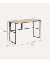 Mesa Escritorio Plegable de Madera y Metal