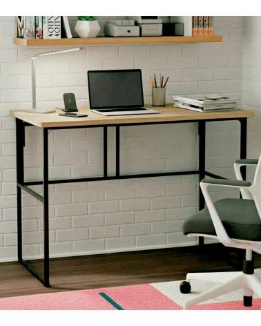 Mesa Escritorio Plegable de Madera y Metal