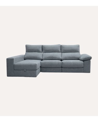 Sofá Chaise Longue Sena con Arcón y Asientos Deslizantes de Carro