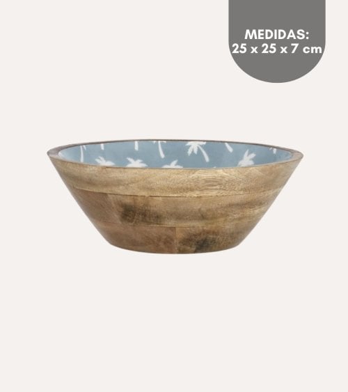 Ensaladera Sintra con Palmeras de Madera de Mango