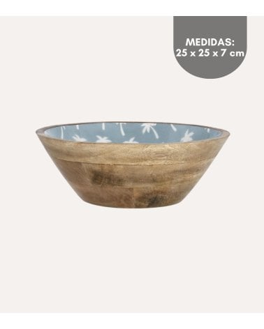 Ensaladera Sintra con Palmeras de Madera de Mango