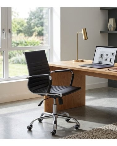Silla Giratoria Lucy para Oficina de Polipiel