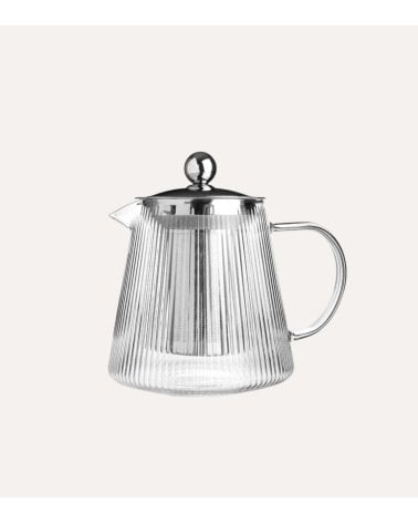 Tetera Infusino Rayas con Filtro de Acero Inox 18/10 y Borosilicato