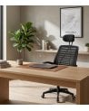 Silla Giratoria Kneck con Reposacabezas y Red Transpirable