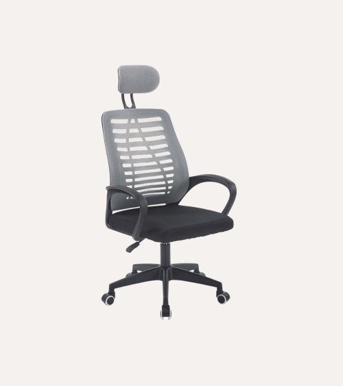 Silla Giratoria Kneck con Reposacabezas y Red Transpirable