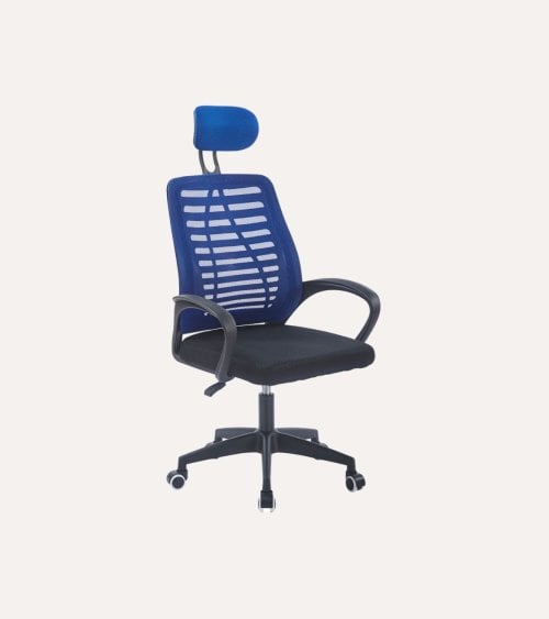 Silla Giratoria Kneck con Reposacabezas y Red Transpirable