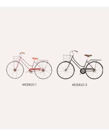 Decoración de Pared Bicicleta con Cesta de Metal