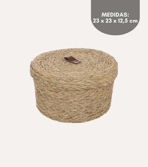 Cesta Arianna con Tapa de Caña Tejida