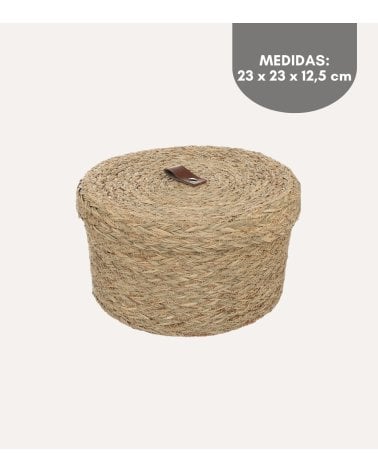 Cesta Arianna con Tapa de Caña Tejida