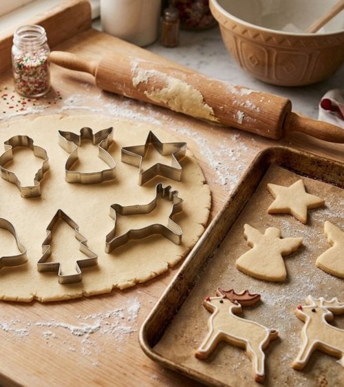 Set de Siete Cortadores de Pastas Navideños de Acero