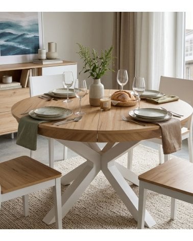 Mesa de Comedor Bradley Extensible de MDF
