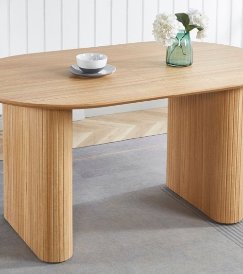 Mesa de Comedor Pietra Oval Extensible de MDF