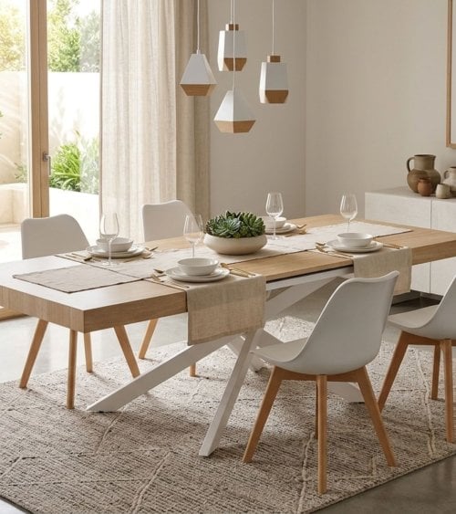 Mesa de Comedor Leonardo Extensible de MDF