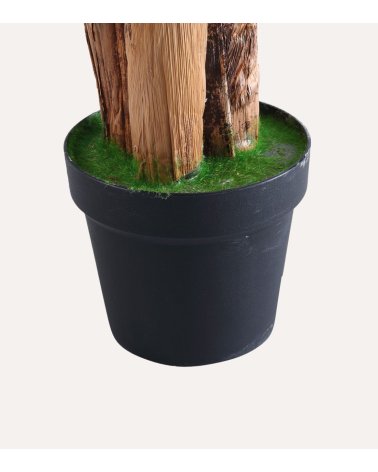 Planta Decorativa Bananero con Tallo Natural y Hojas de PVC