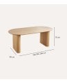 Mesa de Comedor Pietra Oval Extensible de MDF