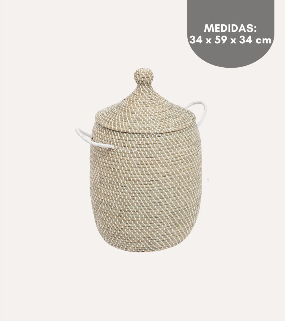 Cesta Redonda Soleya de Fibra Vegetal