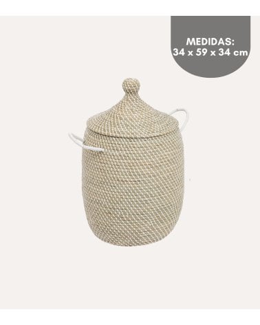Cesta Redonda Soleya de Fibra Vegetal