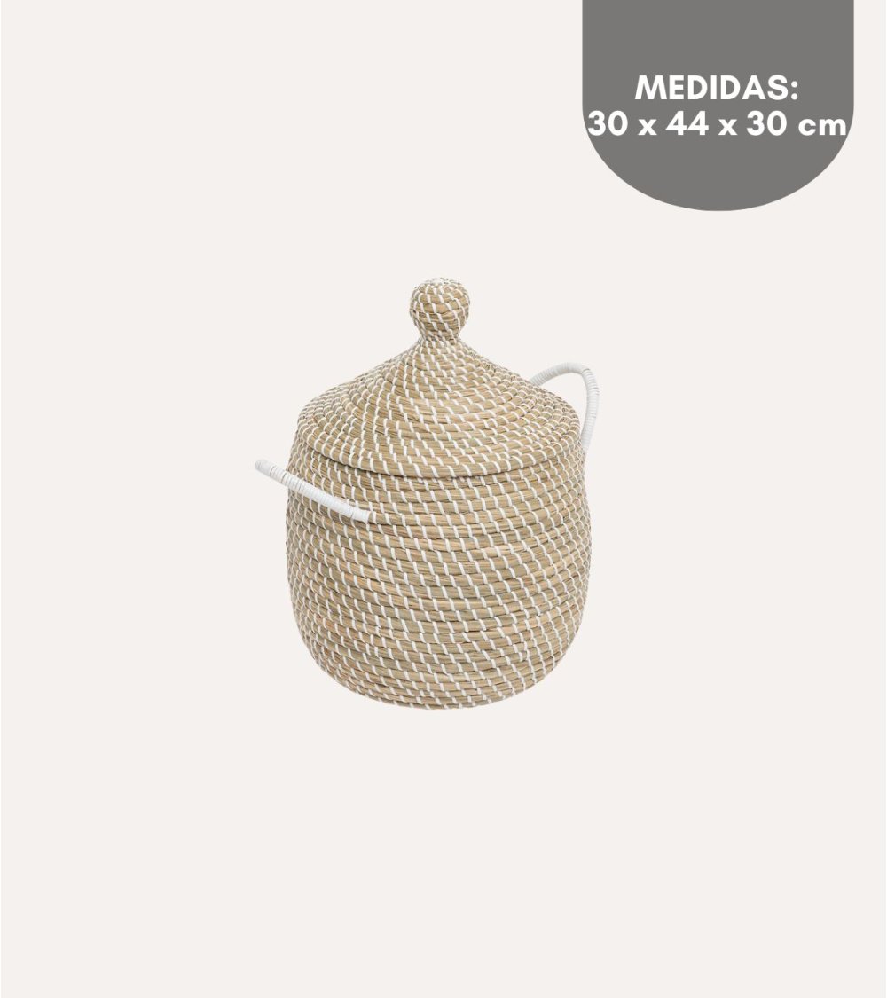 Cesta Redonda Soleya de Fibra Vegetal
