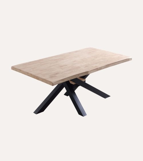 Mesa de Comedor Xena Fija Rectangular de Madera de Roble