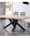 Mesa de Comedor Xena Fija Rectangular de Madera de Roble