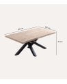 Mesa de Comedor Xena Fija Rectangular de Madera de Roble