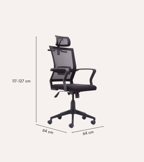 Silla de Oficina Winner Giratoria con Red Traspirable
